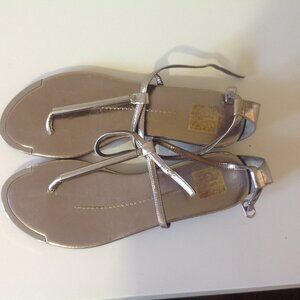 Dolce Vita Metallic Silver Gladiator Summer Sandals Size 8.5